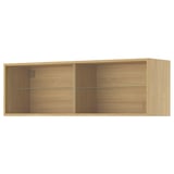KNOXHULT ארון עליון עם דלתות הזזה, גוון אלון, 120x29x37.5 ס"מ