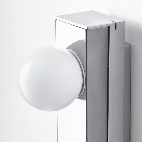 LEDSJÖ מנורת קיר LED, פלדת אל-חלד