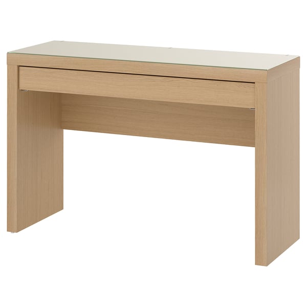 MALM שולחן איפור, פורניר אלון מולבן, 120x41x78 ס"מ