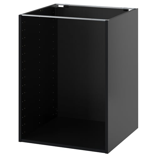 METOD ארון תחתון, שחור-אפור, 60x60x80 ס"מ