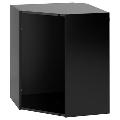 METOD ארון פינתי עליון, שחור-אפור, ‎68x37x80 ס"מ‏