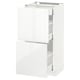 METOD / MAXIMERA ארון תחתון עם 2 חזיתות/3 מגירות, לבן/Ringhult לבן, 40x37 ס"מ
