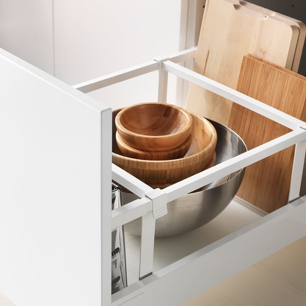 METOD / MAXIMERA אר תח 2 חזי/2 מגי נמו/ 1 בינ/1 גבו, לבן/Veddinge לבן, 40x60 ס"מ
