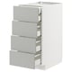 METOD / MAXIMERA ארון תחתון 4חז/2מגירה נמוכה/3בינוני, לבן/Havstorp אפור בהיר, 40x60 ס"מ