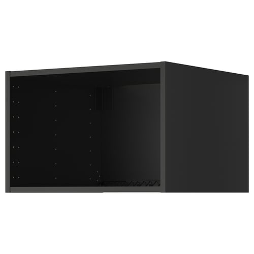 METOD ארון עליון עם אוורור, שחור-אפור, 60x60x40 ס"מ
