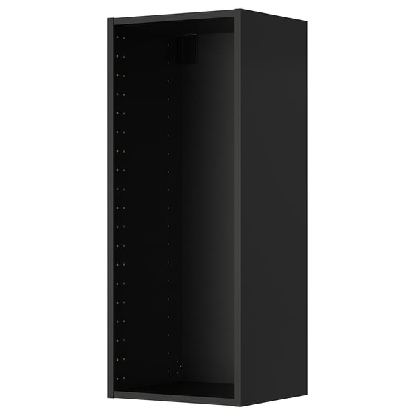 METOD ארון עליון, שחור-אפור, 40x37x100 ס"מ