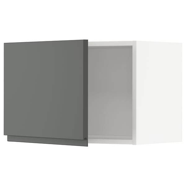 METOD ארון עליון, לבן/Voxtorp אפור כהה, 60x40 ס"מ