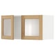 METOD ארון עליון עם 2 דלתות זכוכית, לבן/Forsbacka אלון, ‎80x40 ס"מ‏