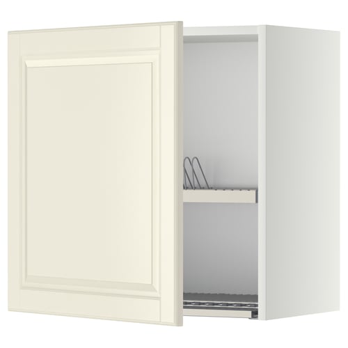 METOD ארון עליון עם מייבש כלים, לבן/Bodbyn אוף-ווייט, 60x60 ס"מ