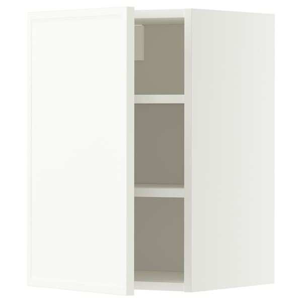 METOD ארון עליון עם מדפים, לבן/Aspudden לבן מט, 40x60 ס"מ