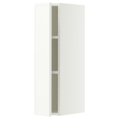 METOD ארון עליון עם מדפים, לבן/Aspudden לבן מט, 20x80 ס"מ