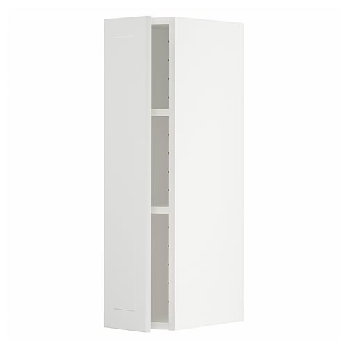 METOD ארון עליון עם מדפים, לבן/Stensund לבן, 20x80 ס"מ