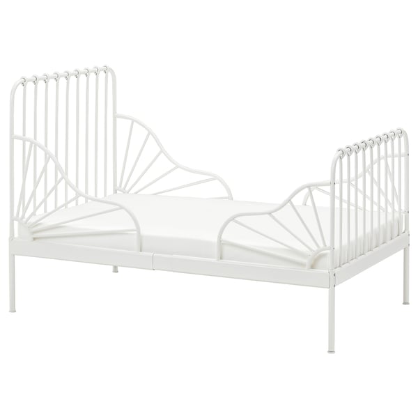 MINNEN מיטה מתארכת, לבן, 80x200 ס"מ