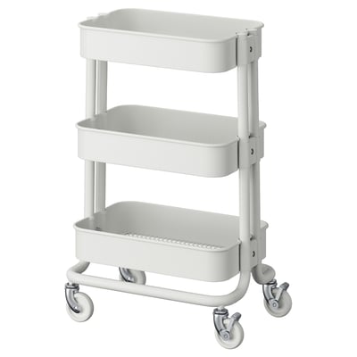RÅSKOG עגלת אחסון, לבן, ‎28x38x61 ס"מ‏