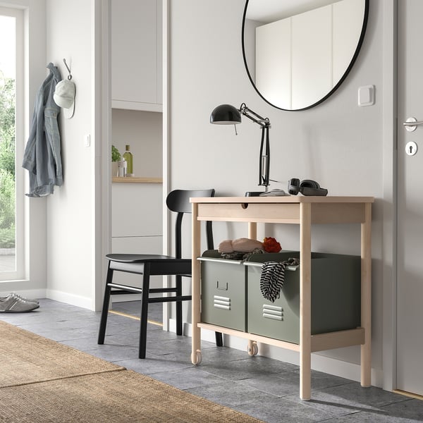RÖNNINGE עגלת אחסון, ליבנה, 78x39 ס"מ