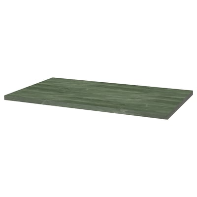 SKÅLSTA משטח עליון לשולחן, אפור כהה-ירוק גוון שיש, ‎140x80 ס"מ‏
