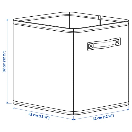 SLÅTTERVALL סלסילת אחסון, בד, 32x35x32 ס"מ