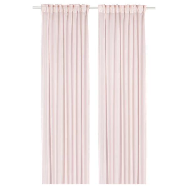 STENFRÖ וילון שקוף/2 כנפיים, ורוד/עם סרט כיווץ, 145x300 ס"מ