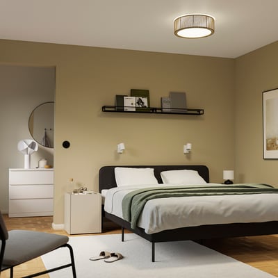 TRUBBRUFSE מנורת תקרה, גומא, 45 ס"מ