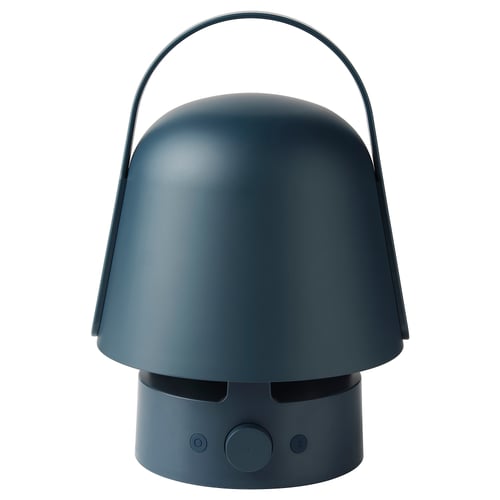 VAPPEBY מנורת רמקול bluetooth, לשימוש מחוץ לבית/כחול