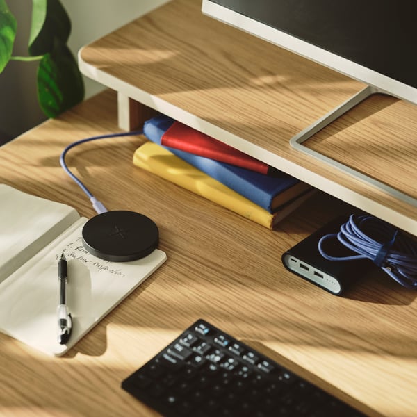VARMFRONT סוללת גיבוי ניידת, כחול כהה, 10400 mAh