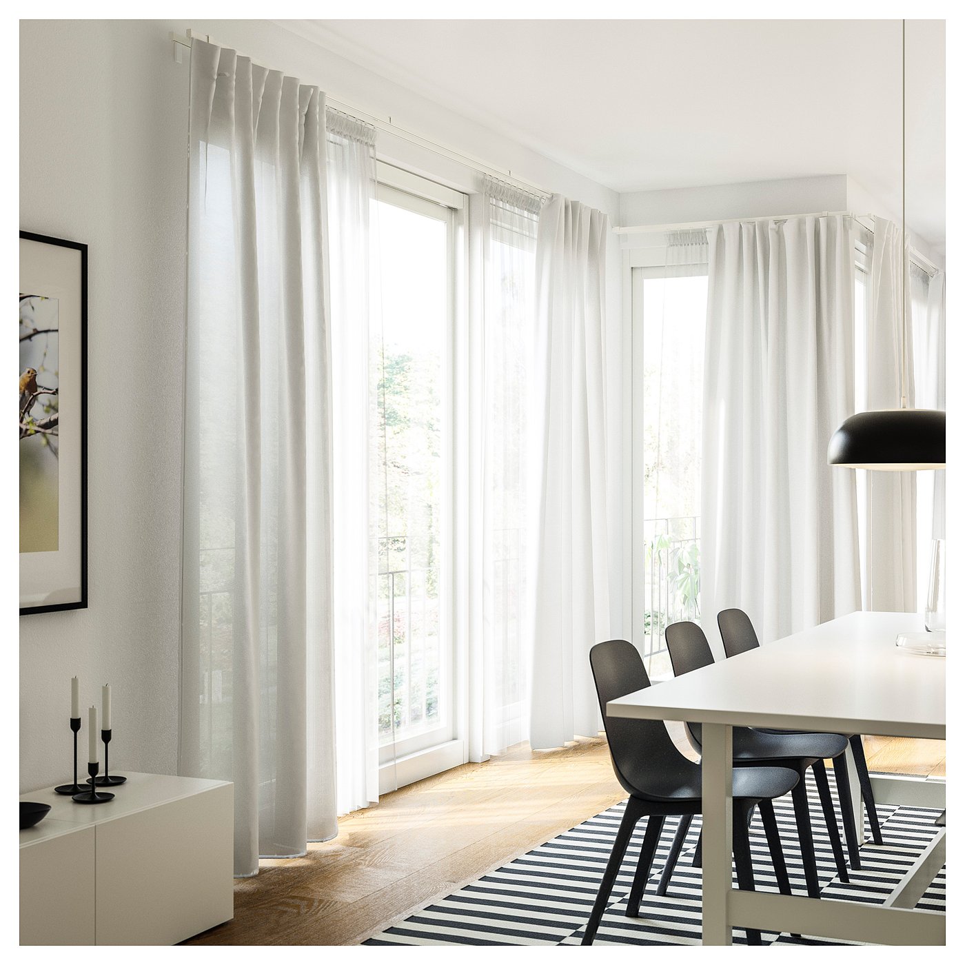 VIDGA אבזר קיבוע לקיר, לבן, 12 ס"מ