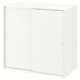 VIHALS ארון עם דלתות הזזה, לבן, 95x47x90 ס"מ