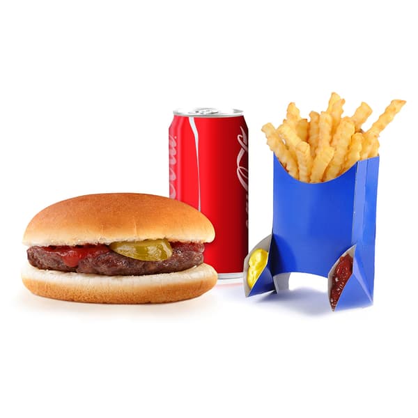 המבורגר + צ'יפס + שתיה