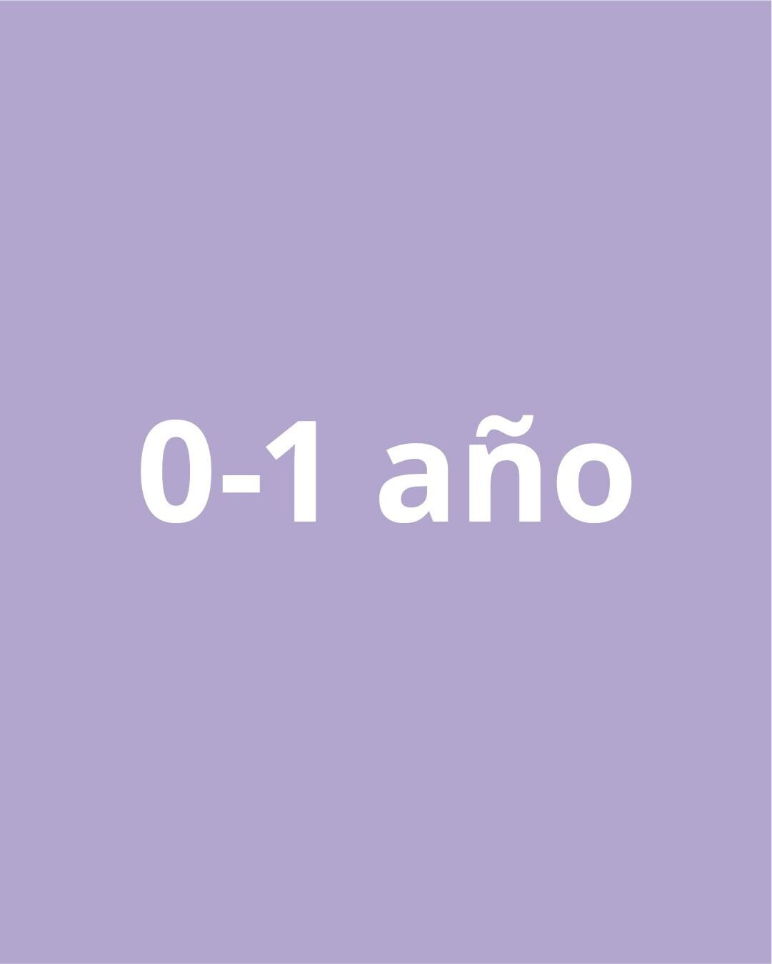 0 a 1 año
