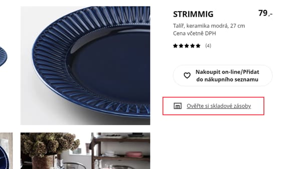 1. krok kontroly skladové dostupnosti na počítači.