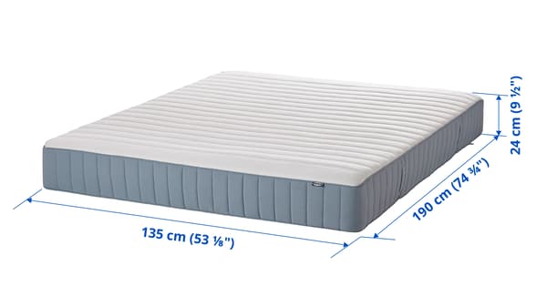 135x190cm mattress on white background