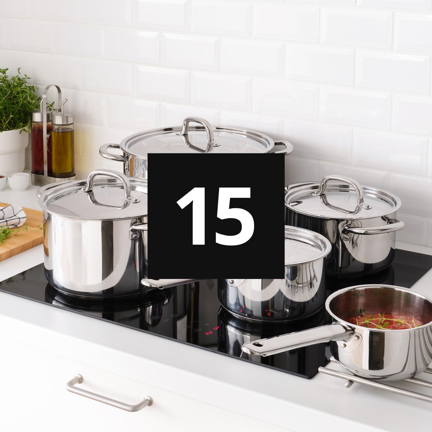 15-year guarantee on IKEA pots, pans, woks without a non-stick coating, and kitchen knives