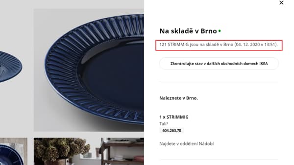 3. krok kontroly skladové dostupnosti 