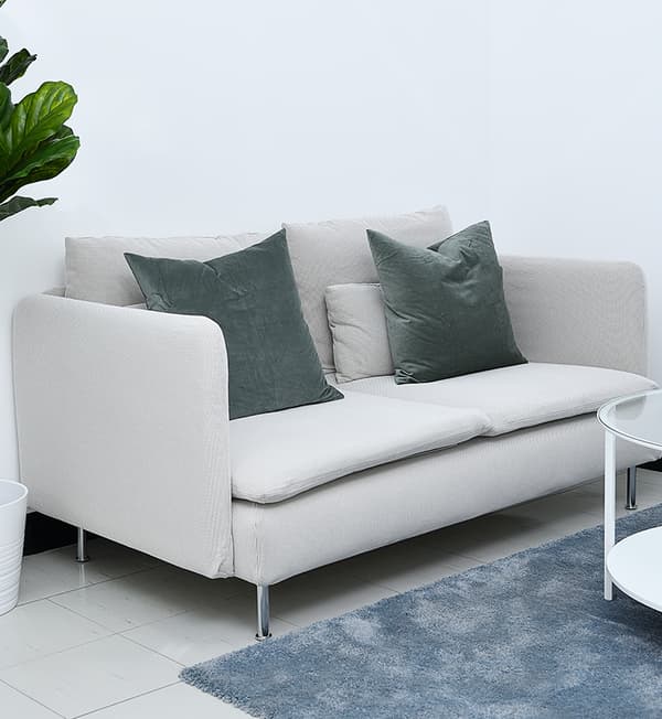 3-seat sofa inside the executive office room