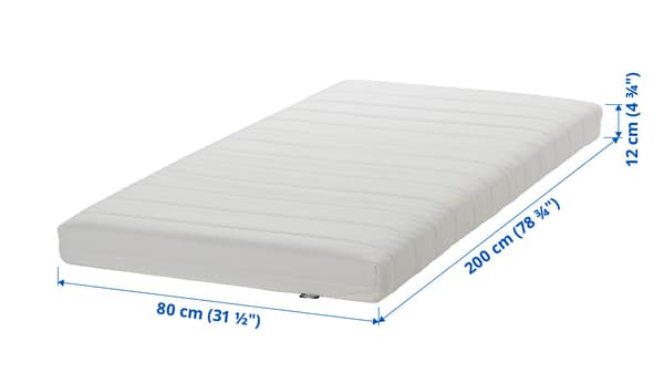 80x200cm mattress on white background