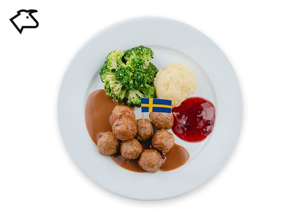 8pcs Beef Meatball with Mashed Potatoes and Broccoli