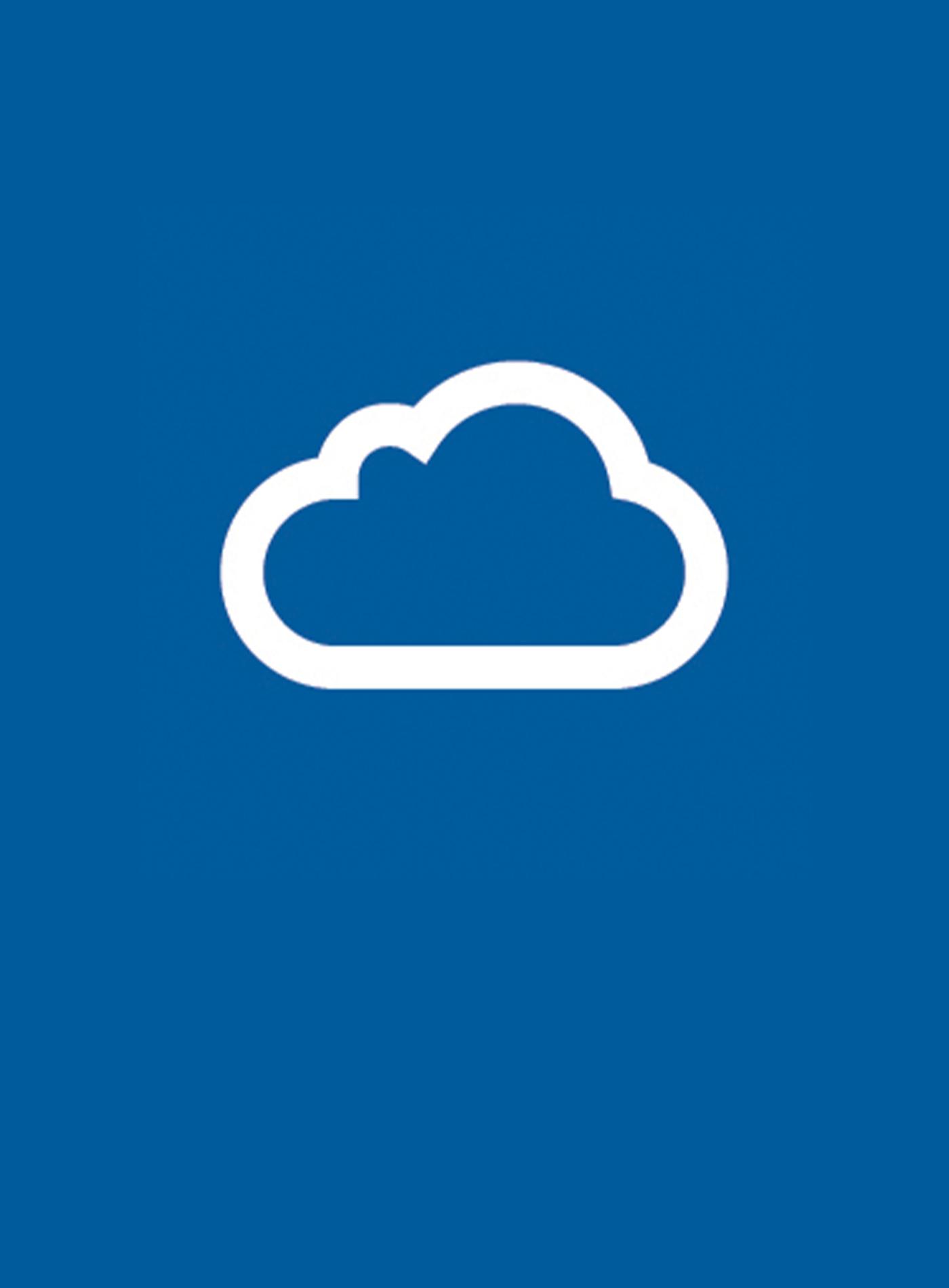 A black and white graphic symbol of a cloud