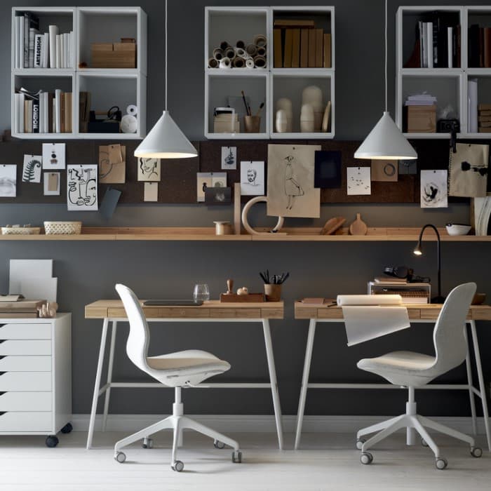 A black NÄVLINGE LED wall/clamp spotlight