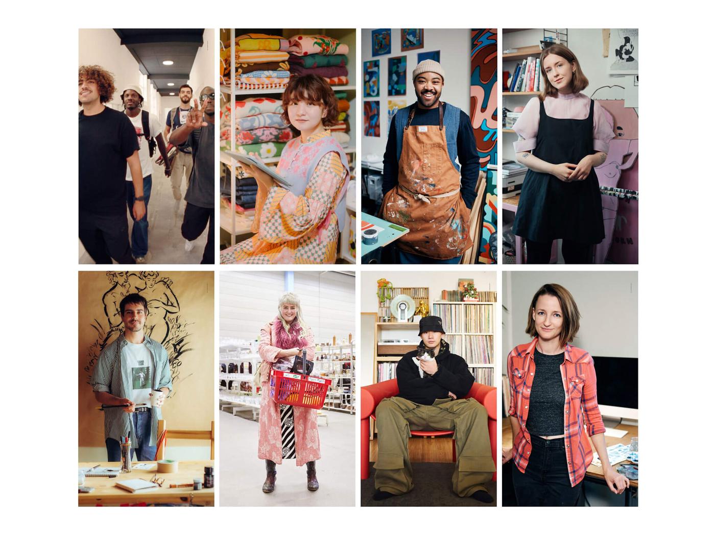 A collage of eight collaborators on the project. It has two rows of four images.