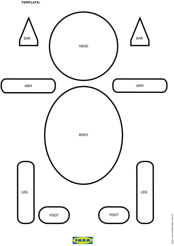 A cut-out template of a Jumping Jack.