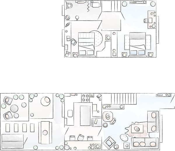 A floor plan of Pati’s home.