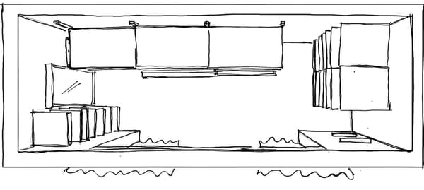 A floor plan of the walk-in closet.