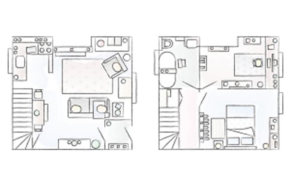 A floorplan of Amanda’s home.
