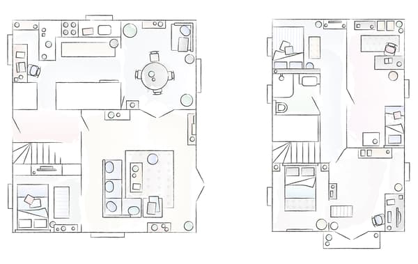 A floorplan of Anne’s home.