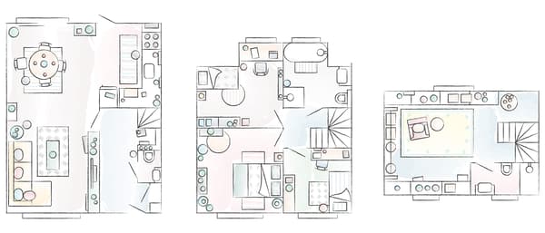 A floorplan of Aysu’s home.