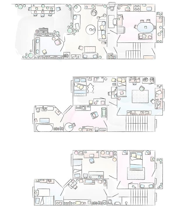 A floorplan of Edna and Erik’s home.
