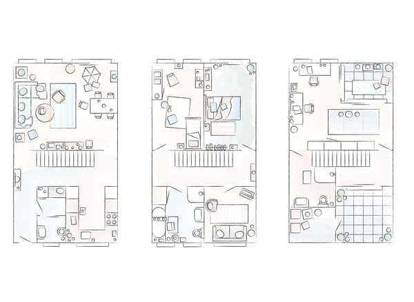 A floorplan of Eva and Marla’s home.