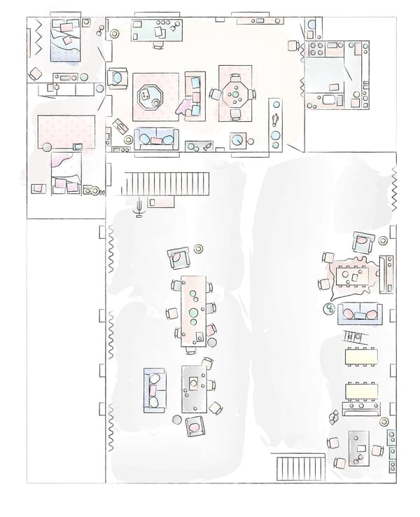 A floorplan of Hannah and Blaine’s home.