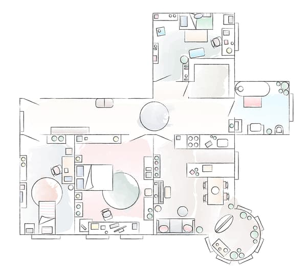A floorplan of Margo’s home.