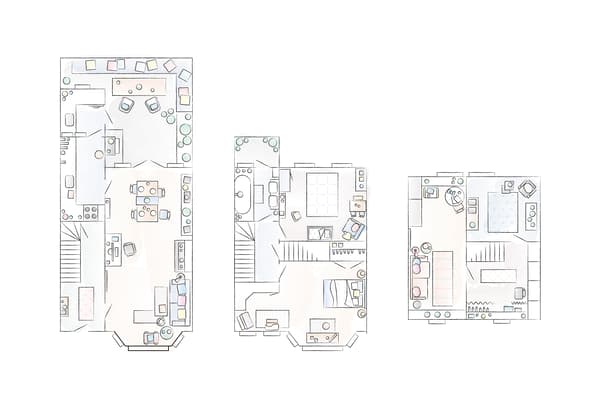 A floorplan of Marrit’s home.